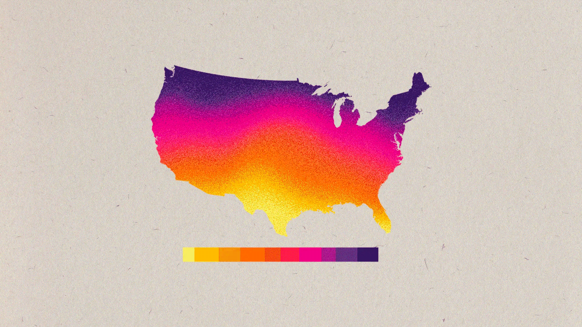 GIF illustrating map of United States and it slowly disappearing, referencing the purge of climate data
