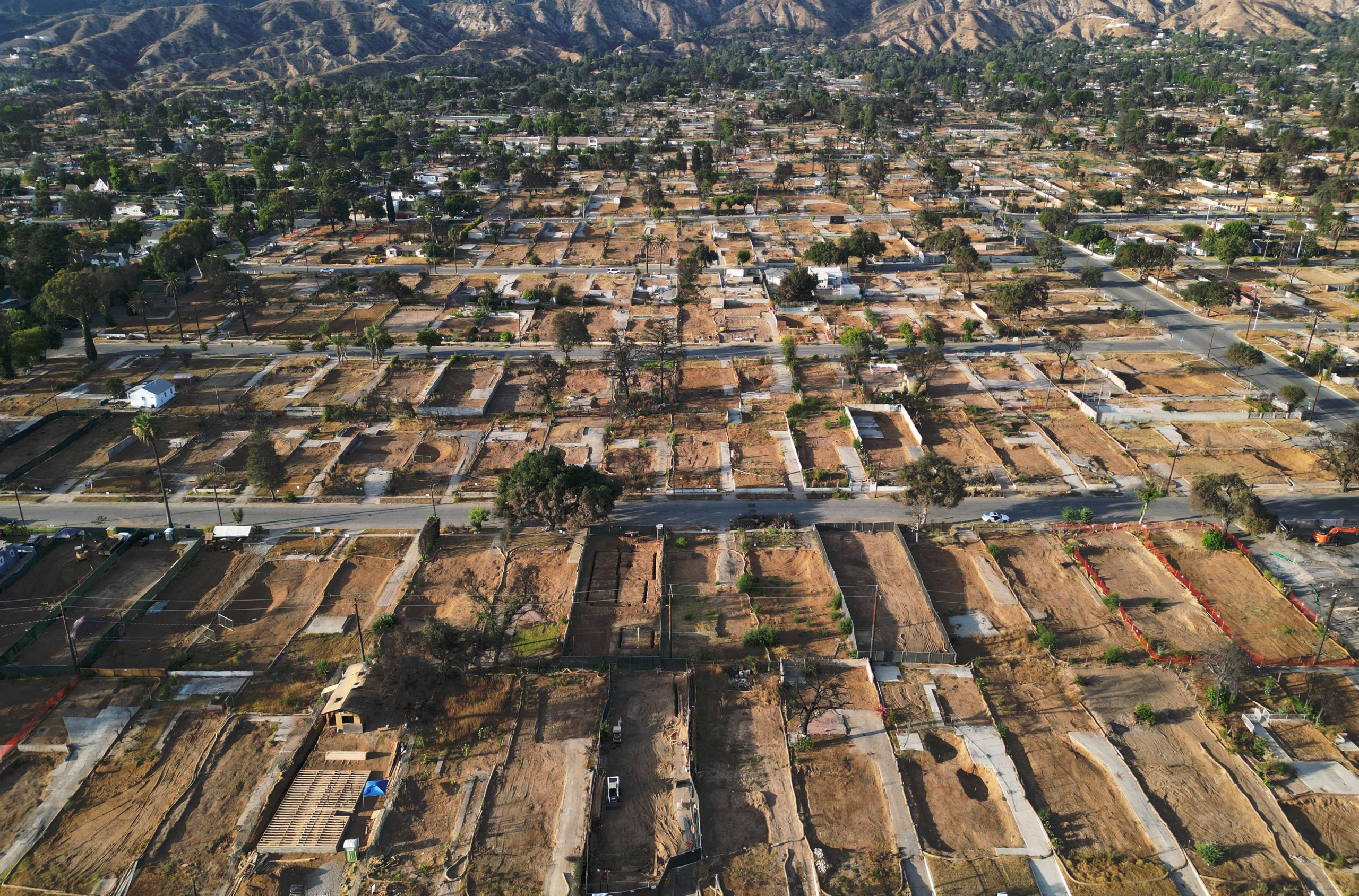 Aerial shot of residential lots. Aerial shot of residential lots.