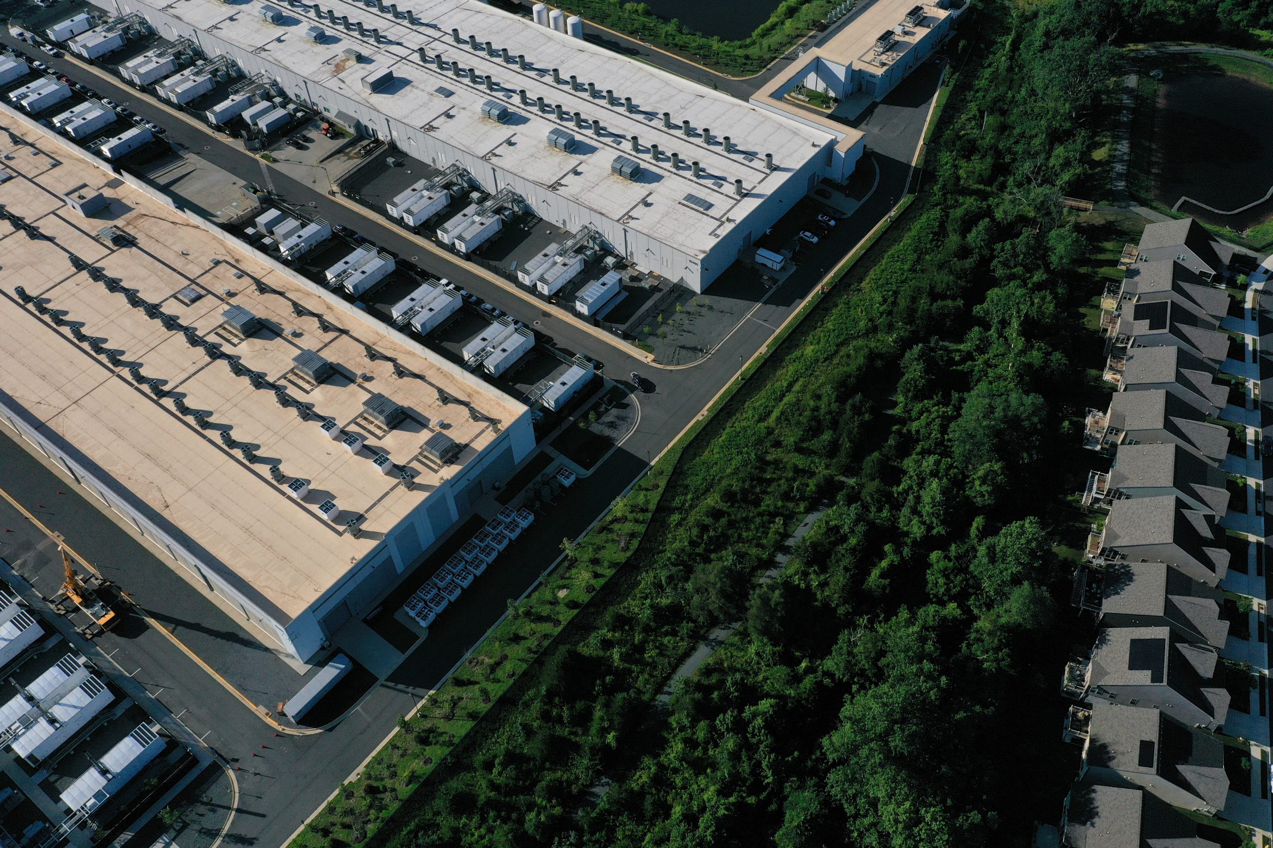 An Amazon Web Services data center in Haymarket, Virginia, on July 9, 2025.